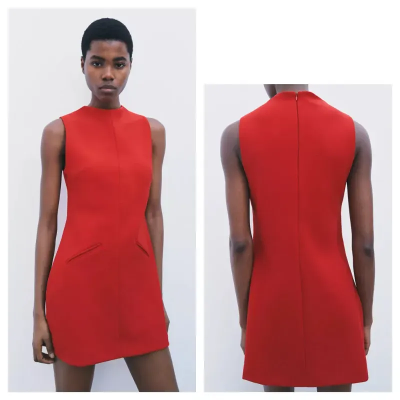 Vestido Zara rojo corto