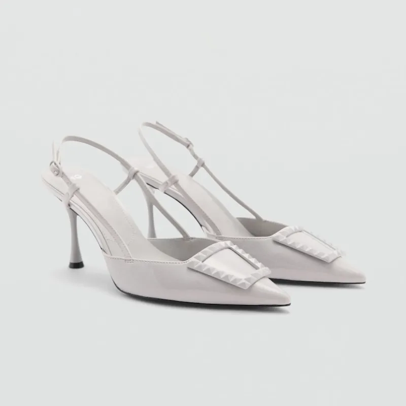 Zapato tacón destalonado charol