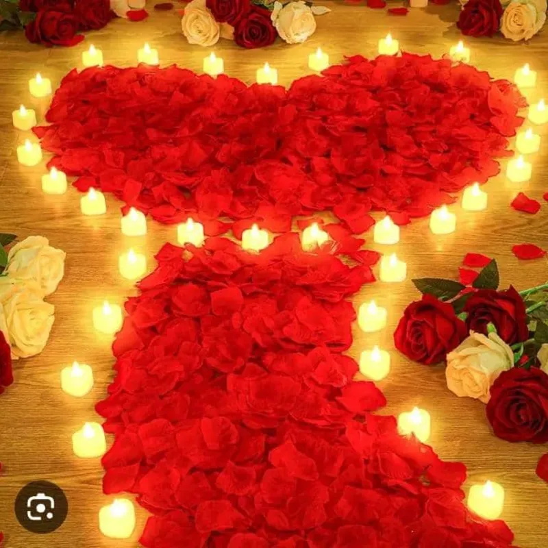 Paquete de 500 petalos de rosas rojas