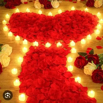 Paquete de 500 petalos de rosas rojas