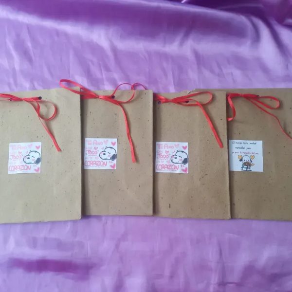 Bolsas de papel kraft decoradas