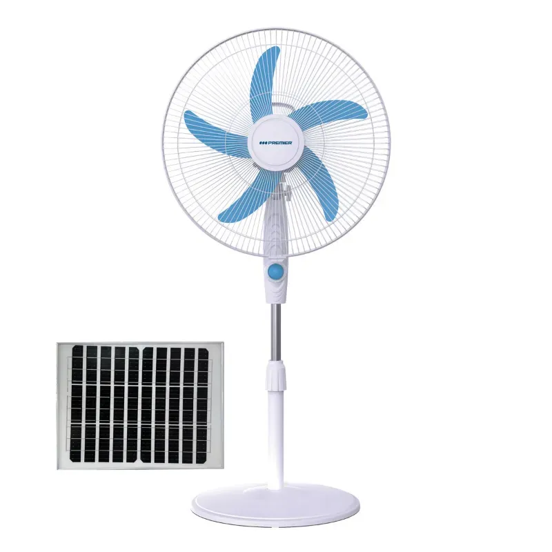 VENTILADOR RECARGABLE DE PEDESTAL PREMIER 18" + PANEL SOLAR