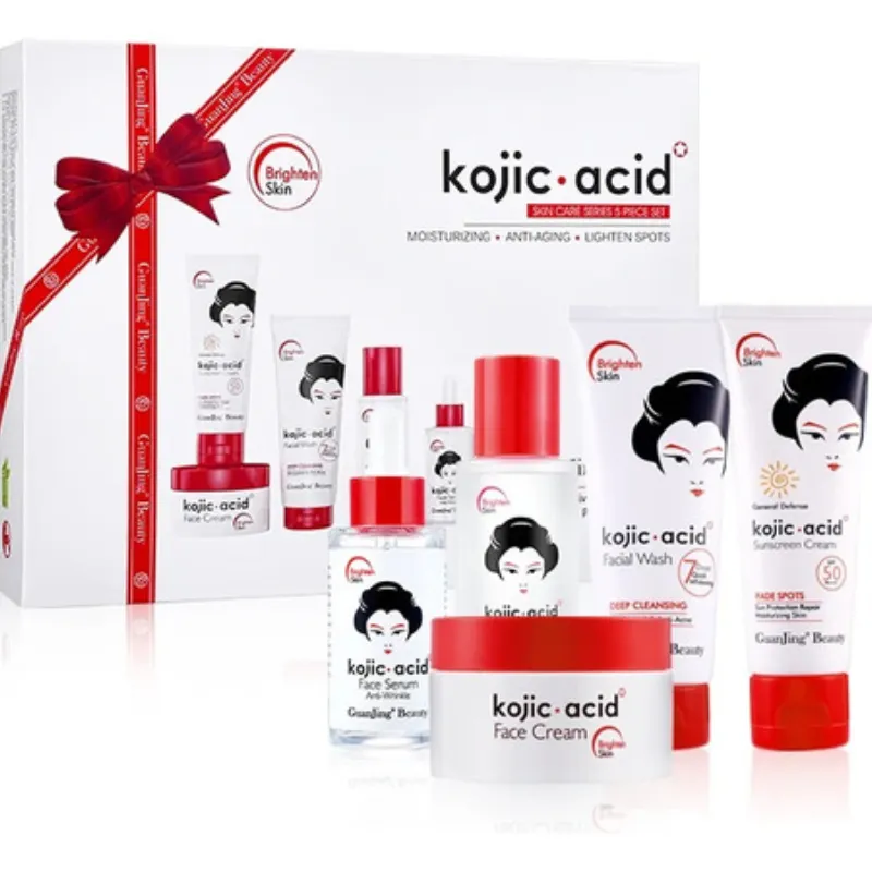 Guanjing – Kit de cuidado facial de ácido kójico geisha, 5 productos