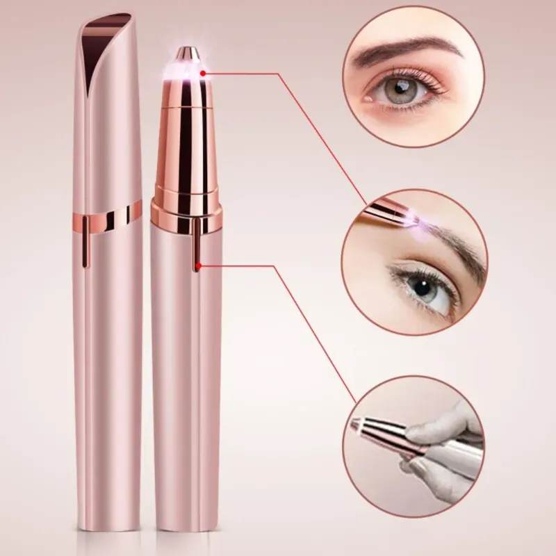  Depiladora eléctrica facial recargable – Diseño Rosa Dorado 