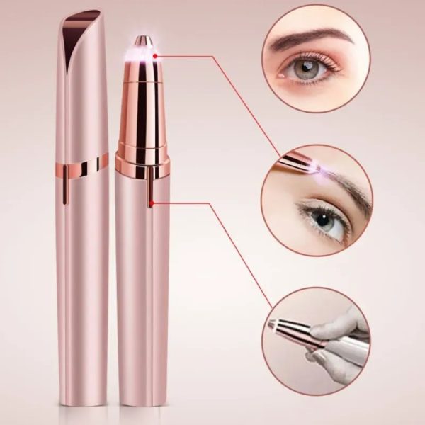  Depiladora eléctrica facial recargable – Diseño Rosa Dorado 