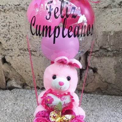 Caja con peluche