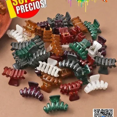 PELLIZQUITOS DE COLORES TRANSPARENTES-PAR