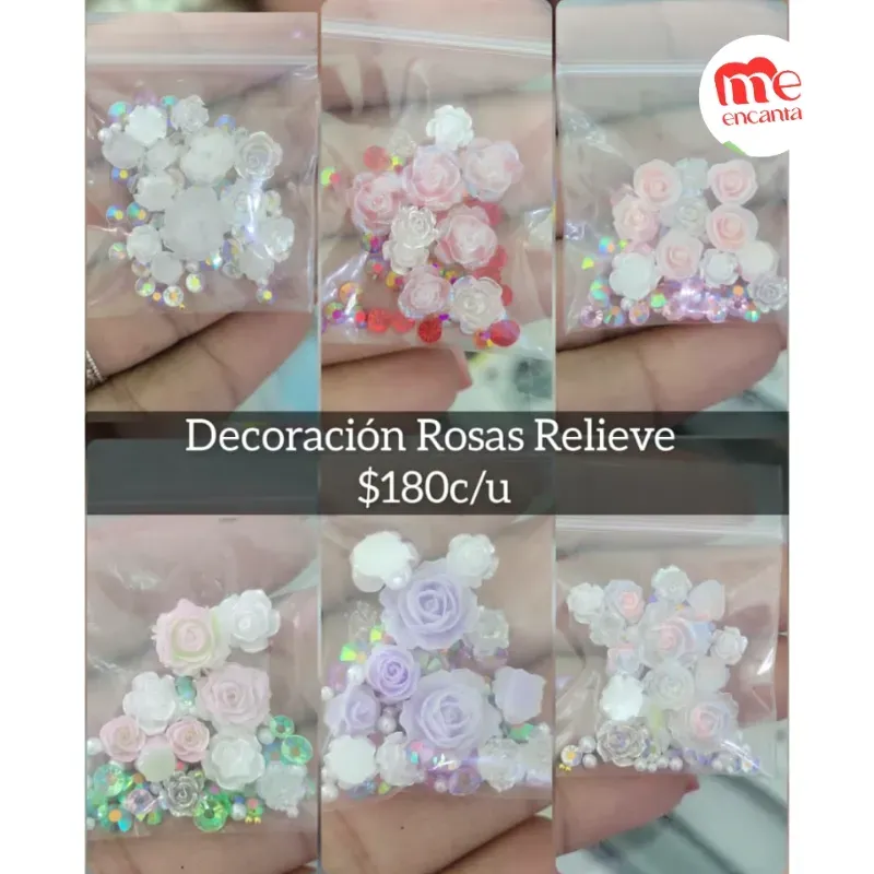 Decoraciones relieve rosas