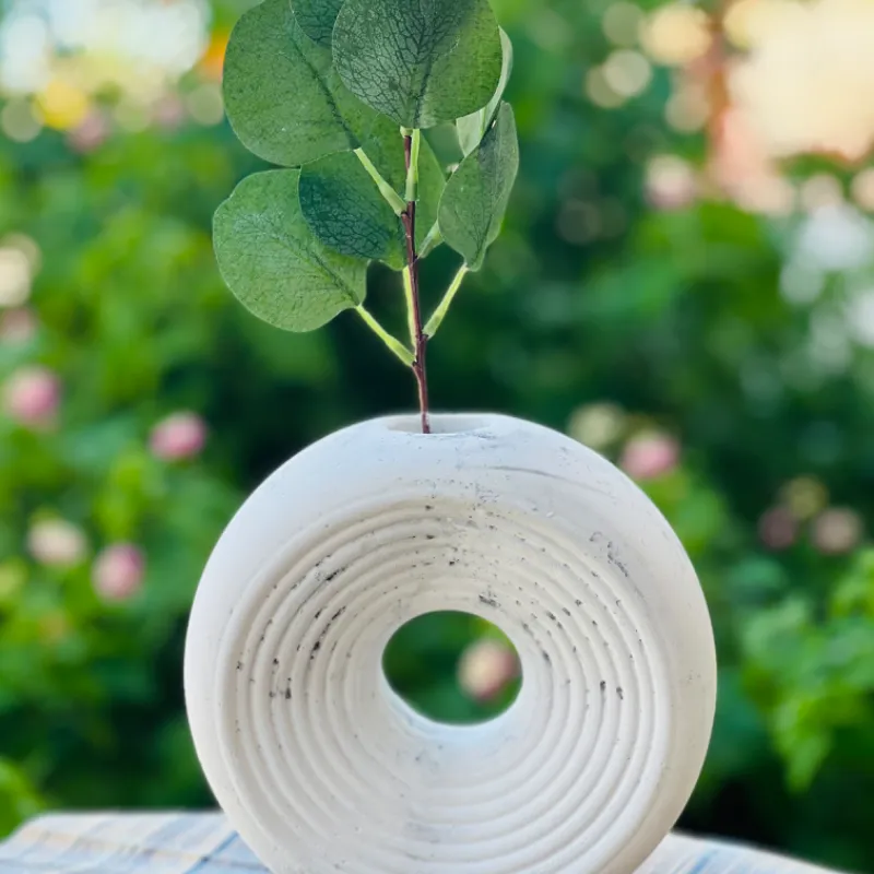 Jarrón estriado (aspeado)