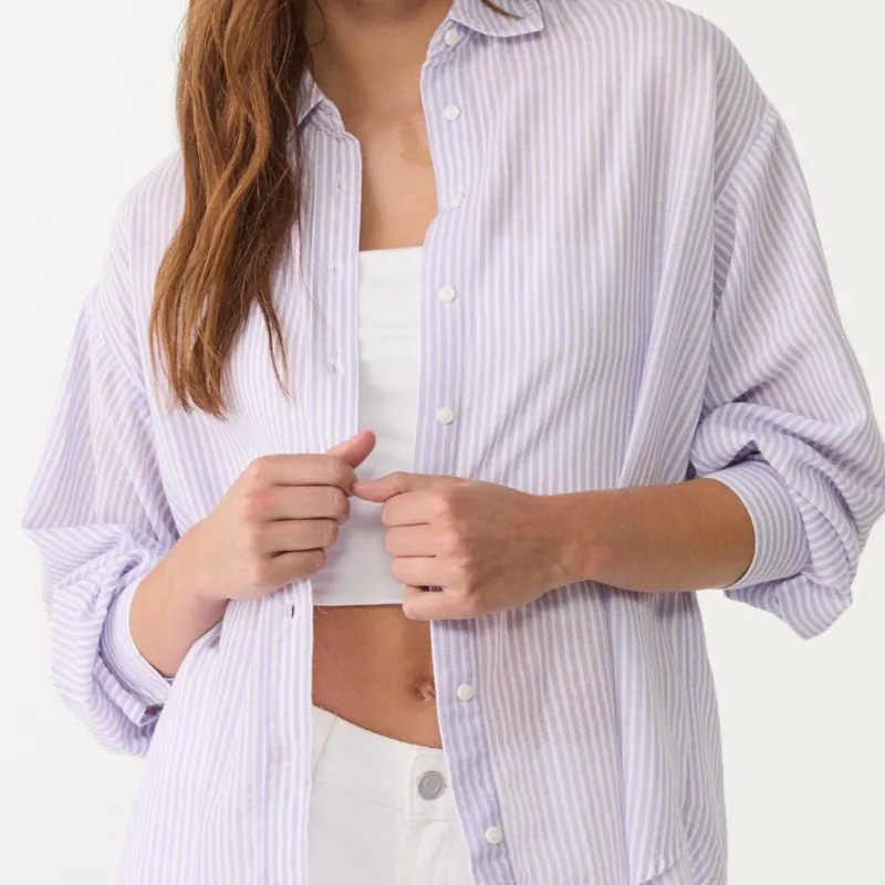 Camisa Fluida Efecto Lino
