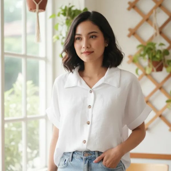 Camisa manga corta de mujer