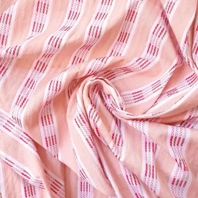 algodón salmón a rayas