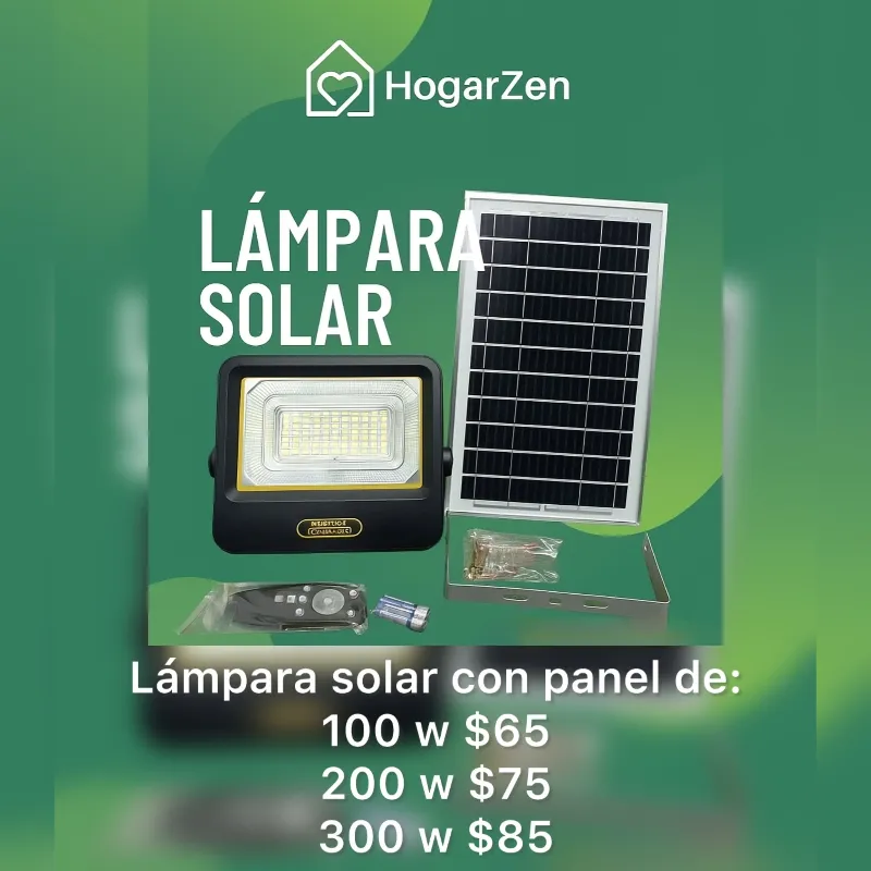 LÁMPARA SOLAR CON PANEL