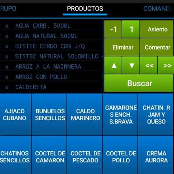 Aplicación Comandero para Dptes