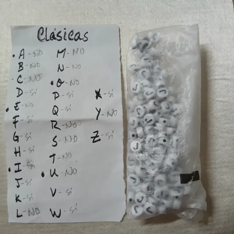 CONSONANTES - Sueltas cuenta blanca letra negra