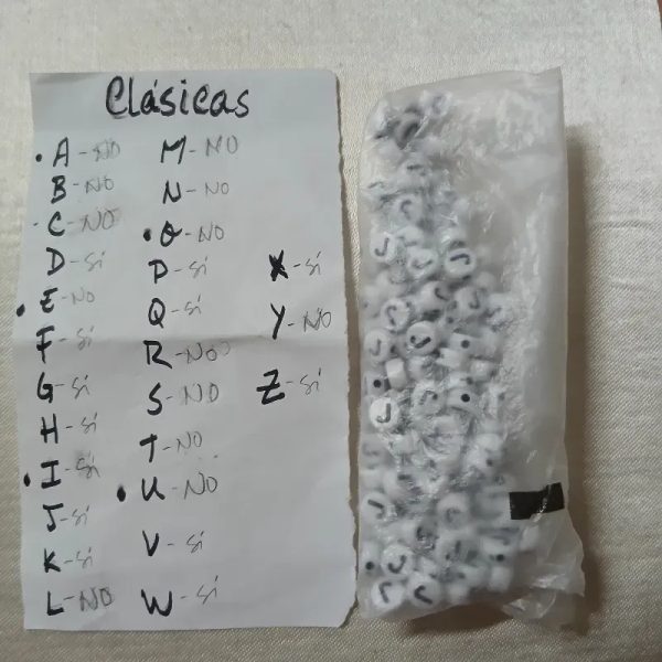 CONSONANTES - Sueltas cuenta blanca letra negra