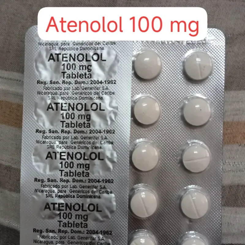 Atenolol de 100 mg de 10 Tabletas