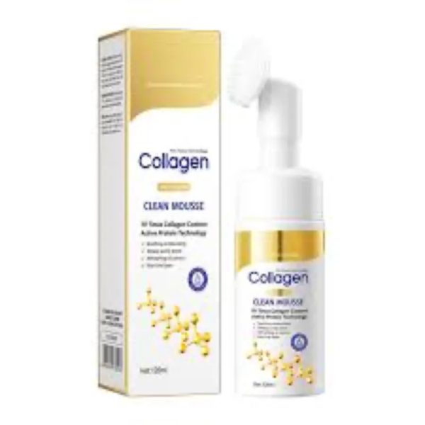 LIMPIADOR FACIAL EN ESPUMA DE COLAGENO CON CEPILLO
