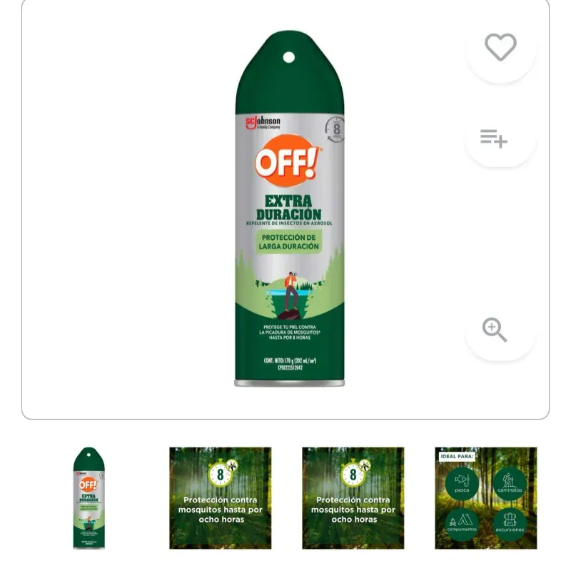️ OFF! Extra Duración – Repelente de Insectos en Aerosol | SC Johnson