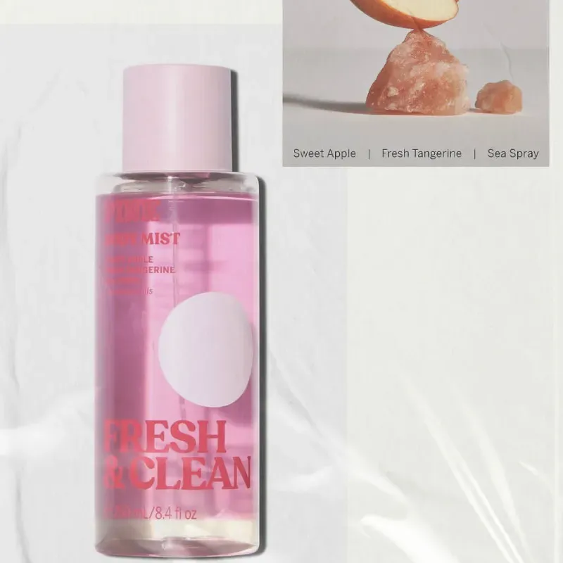  PINK Body Mist Fresh & Clean – Sweet Apple, Fresh Tangerine & Sea Spray (236 ml)