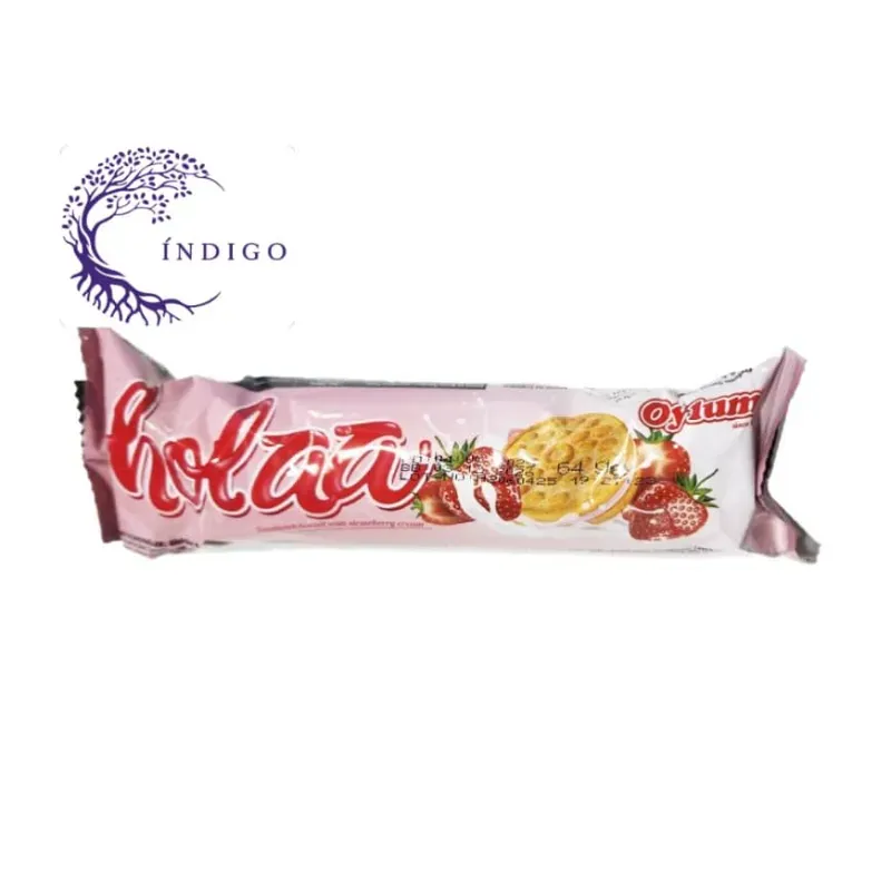 Galletas HOLA con crema de fresa