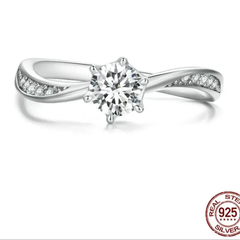 Anillo de Compromiso Sencillo Piedra Torcido