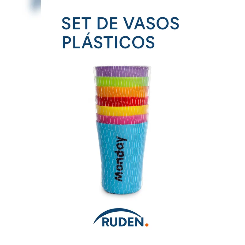 Set de vasos plásticos