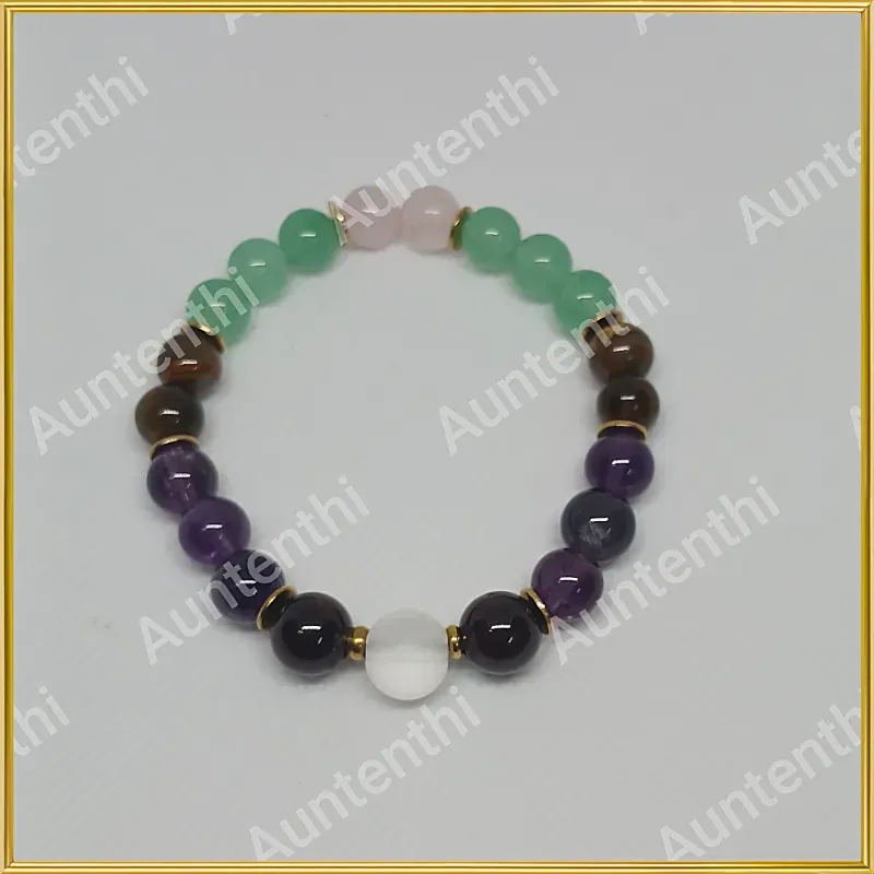 Personalización numerológica de pulseras 8mm con un resumen de su carta numerológica