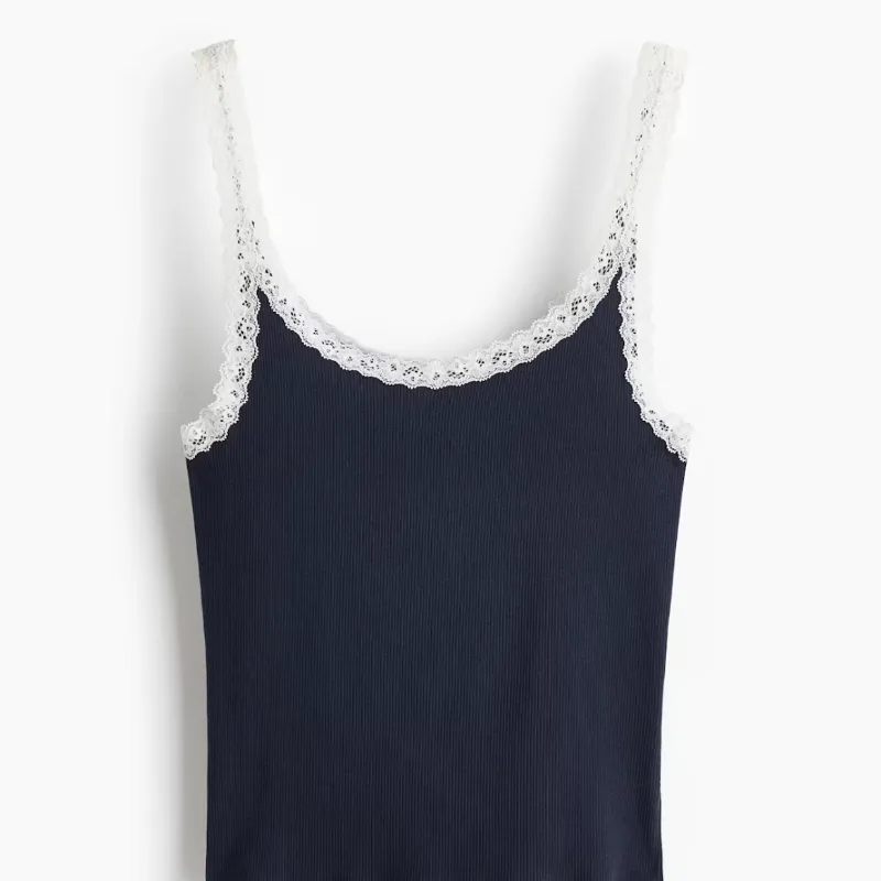 Top de tirantes con ribetes H&M