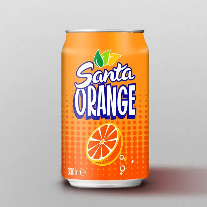 Refresco naranja lata