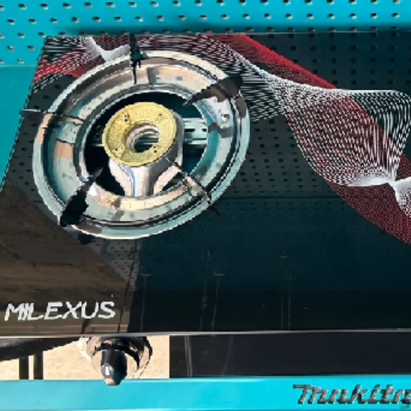 FOGÓN A GAS DE MESETA MARCA MILEXUS CON 2 HORNILLAS REF: ML-GEG-2Q-9900GLASS