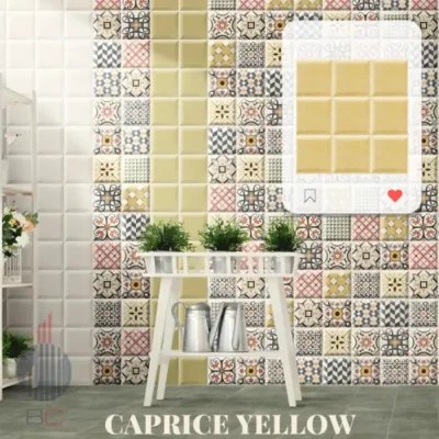 Losa cerámica Caprice yellow 15x15 cm  373703008