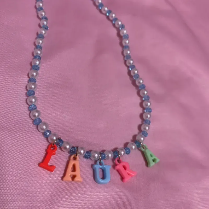 Collar de perlas con sharoski y tu nombre