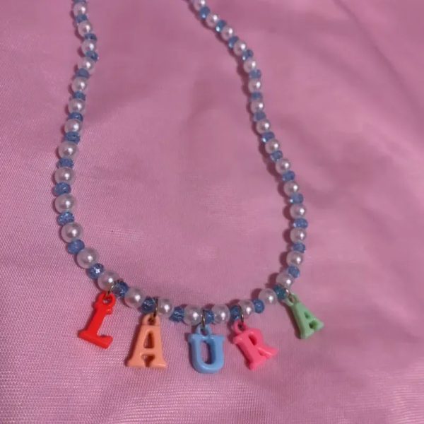 Collar de perlas con sharoski y tu nombre