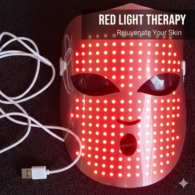 Mascara facial led, roja