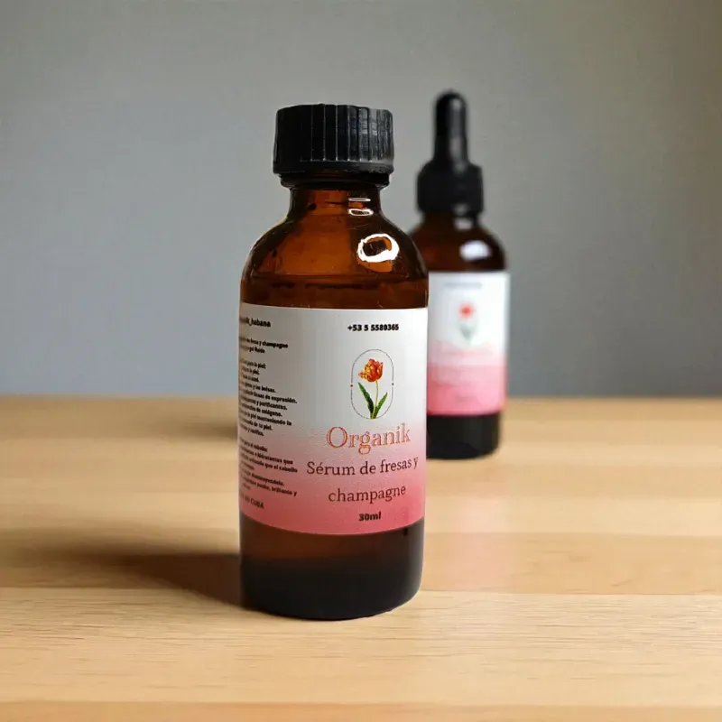 Sérum facial y capilar de fresas
