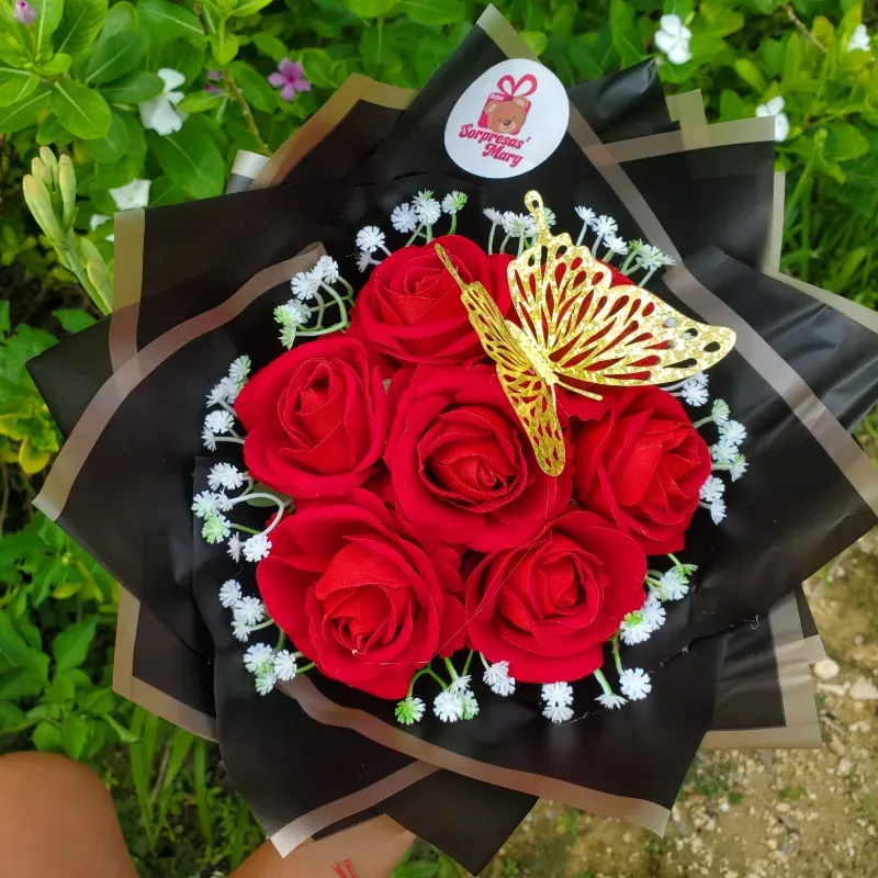 Mini ramos de rosas eternas preservadas