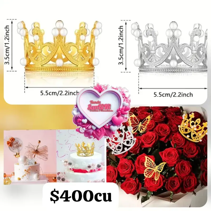 Coronas pequeñas para arreglo de flores, decoración de pastel, altares de Santos...etc