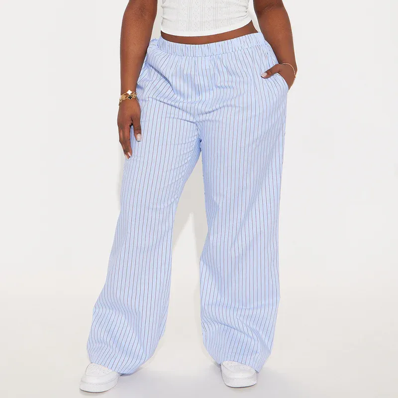 Pantaloneta azul rayas