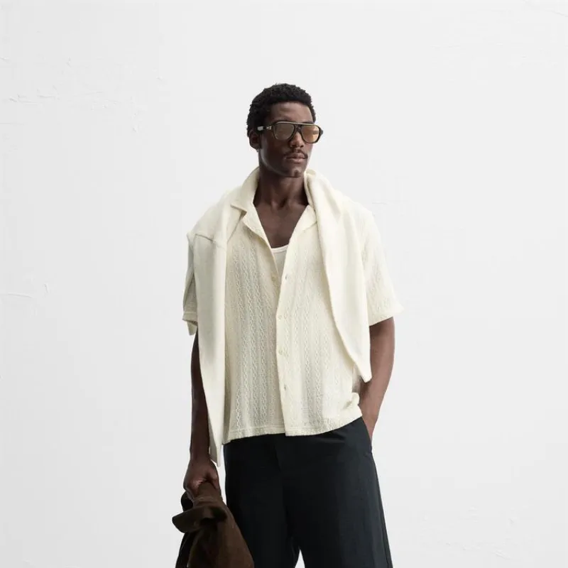 Camisa geométrico textura