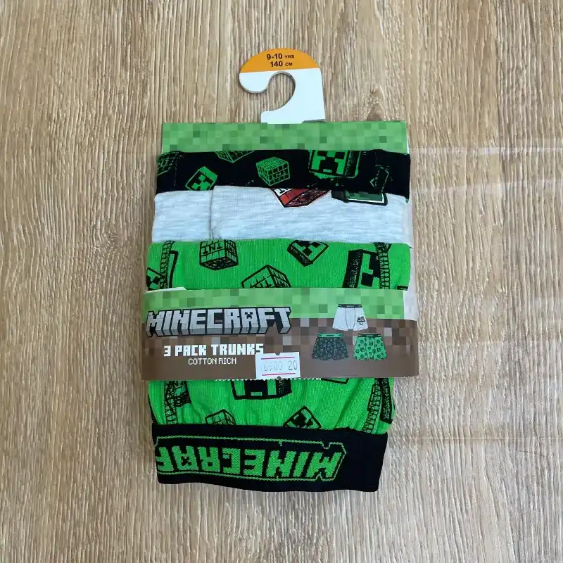 Pack de 3 calzoncillos de Minecraft