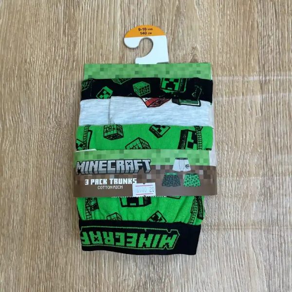 Pack de 3 calzoncillos de Minecraft