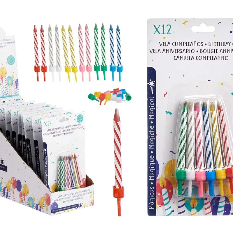 Set velas mágicas de cumpleaños (2 modelos)