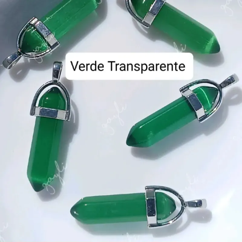 Hexagonal verde transparente 