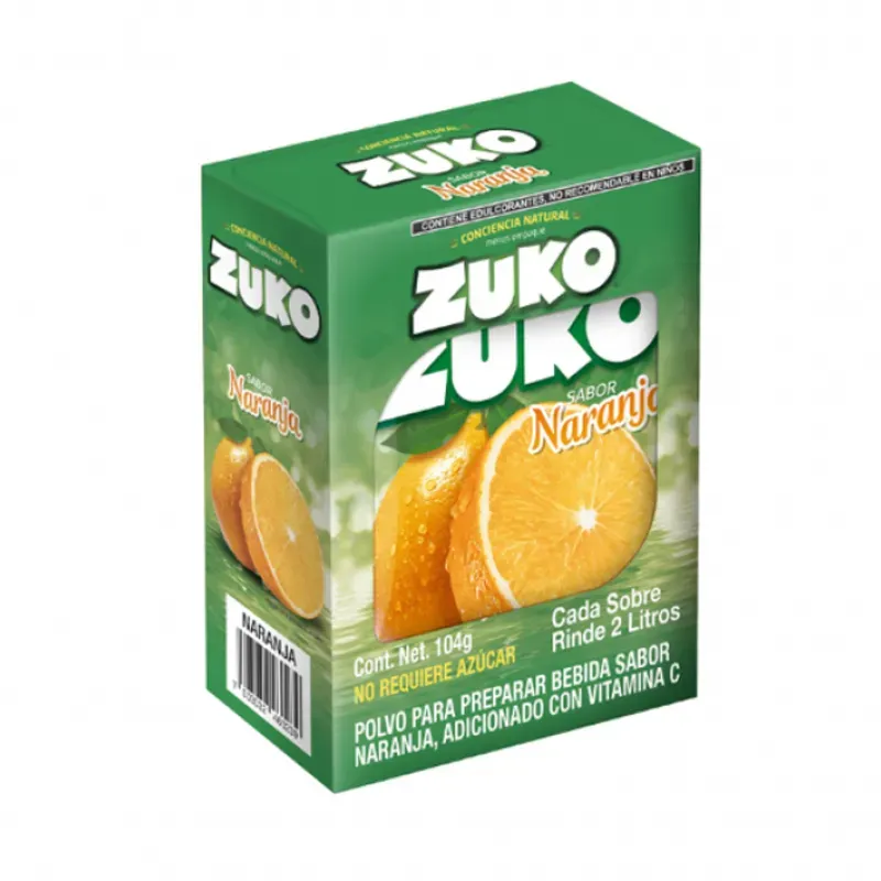 Caja de Refresco Zuko de Naranja (8 unidades)