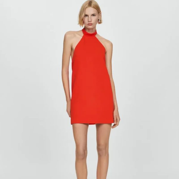 Vestido halter espalda abierta