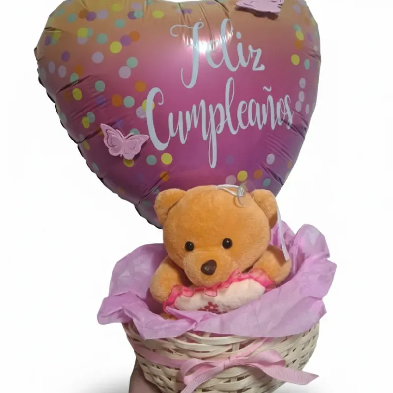 Cesta de Regalo con Peluche