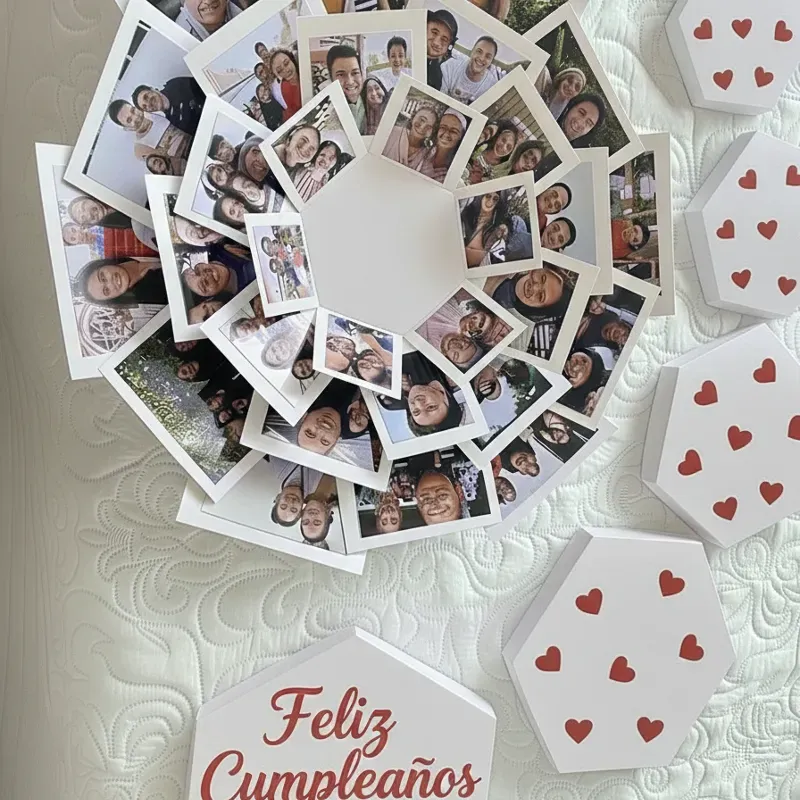 Caja sorpresas con fotografías