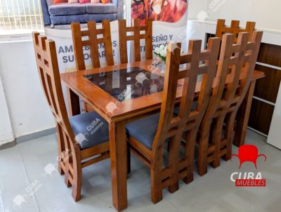 Comedor  Torres 6 sillas natural
