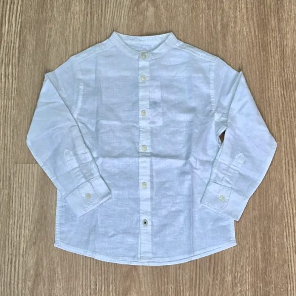 Camisa niño Blanca Cuello Chino